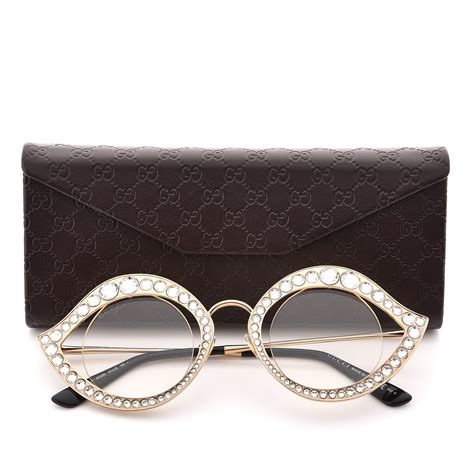 gucci crystal glasses|Gucci unisex glasses.